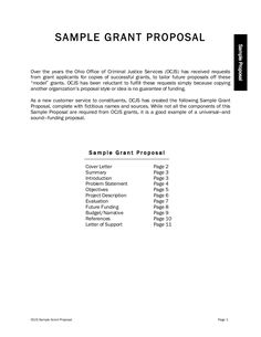 the sample grant letter is shown in black and white