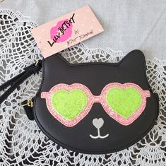 New With Tags Super Unique Wristlet Pouch With Wrist Strap Zip Closure 2 Credit Card Slots Measures Approximately 7" (L) X 5.5" (H) What A Fabulous Betsey Johnson Wristlet!! Sparkling Eyeglasses New With Tags Bundle For Discounts. Buy With Confidence. Fast Shipping! Trendy Black Pouch Coin Purse, Trendy Pouch Wristlet For Daily Use, Trendy Pouch Wristlet, Trendy Daily Use Pouch Wristlet, Black Clutch Wristlet For Gift, Trendy Black Coin Purse For Personal Use, Trendy Wristlet With Zipper Closure For Gift, Chic Party Pouch Wristlet, Black Wristlet With Zipper Closure For Gift