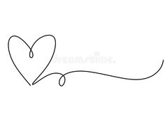 a continuous line drawing of a heart on a white background royalty free stock images for valentine's day, mother's day or other occasions