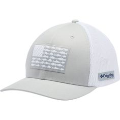 Nothing tops off our fishing outfits like a good hat, and the Columbia PFG Mesh Fish Flag Trucker Hat is the perfect cherry on top. With plenty of breathability in a form-fitting design, this is the perfect choice for our long days of casting lines. White Breathable Sun Hat For Outdoor Activities, White Moisture-wicking Baseball Cap For Outdoor, White Six-panel Fitted Hat For Outdoor, White Trucker Hat For Fishing, Casual White Breathable Sun Hat, Columbia Hat, Country Hats, Titanium White, Winter Gear