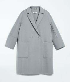 'S MaxMara Audrey Double Breasted Coat in "Medium Grey" Dove Grey Size: IT 44 / US 10 Cocooned, double-breasted profile Button-front closure  Notched lapels Patch pockets 100% Virgin wool  Unlined   Designer Color: "Medium Grey" Style: 9016030906078 Double-breasted Wool Coat With Pockets For Work, Double-breasted Wool Coat For Work With Pockets, Spring Wool Coat With Button Closure And Lapel Collar, Spring Office Pea Coat With Hidden Button Closure, Spring Wool Coat With Double Button And Lapel Collar, Modern Structured Outerwear With Button Closure, Structured Pea Coat With Button Closure For Work, Structured Pea Coat For Workwear, Spring Wool Coat With Double-breasted Button Fastening