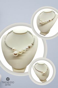 Fall in love with this Choker Necklace with Graduated Pearls that is even more beautiful in person! Add this elegant piece to your collection and gold choker necklace with graduated faux pearls, and… More Gold Choker Necklace, Amazing Outfits