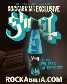 Dear Ghost, Ice Nine Kills, Sleep Token & A Perfect Circle: We Lava You 💙❤️🤎💚.👁 To celebrate Valentine’s Day, we’re pleased to present our “I Lava You” Collection of Limited-Edition officially licensed Lava Lamps.🌋 Both #Ghost and #IceNineKills are limited to just 480 units worldwide, and #SleepToken + #APerfectCircle are each limited to just 360 units worldwide. All lamps are 14.5”/20oz, include a 30 Watt Bulb, and cost $69.99. On Sale Friday, February 9th at 12p.m. CST at Rockabilia.com!