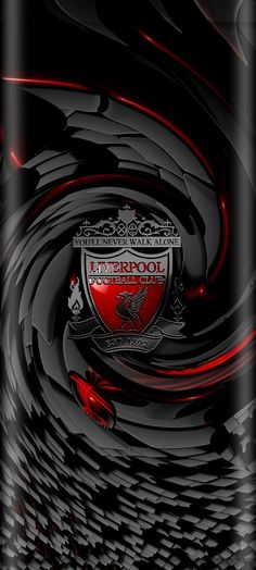 a red and black wallpaper with the emblem of a ferrari on it's side