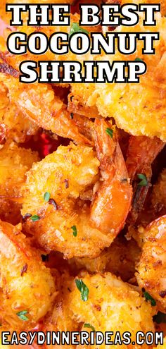 the best coconut shrimp recipe is in this easy and delicious recipe, it's ready to be eaten