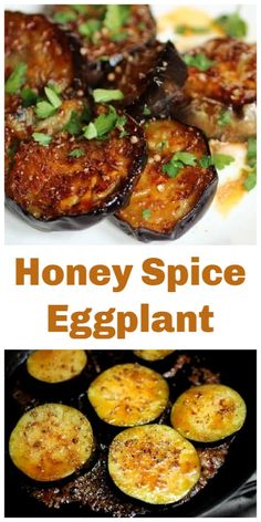 honey spice eggplant is an easy and delicious side dish