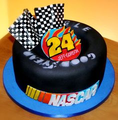 a birthday cake with the number 24 on it