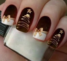 Christmas Nails Diy, Nail Art Images, Trendy Nail Art Designs, Colorful Nails, Holiday Nail, Holiday Nail Art, Super Nails