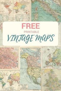 the free printable vintage maps for kids