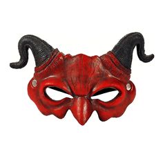 PRICES MAY VARY. The realistic red devil sheep halloween mask has blood skin and scary satan horns,it’s a good choice for you to joke with your friends or to scare someone anywhere. Material : made of soft and lightweight PU foam, comfortable and breathable. Vivid color, and no worry about fading. Elastic back strap for a custom comfort fit, easy to put on and take off. One size fits most: This Halloween Demon Mask is design with adjustable elastic straps so it can fit with most people's size. T Mask Scary, Demon Mask, Devil Mask, Mascaras Halloween, Half Mask, Masquerade Costumes, Half Face Mask, Halloween Masquerade, Halloween Costume Accessories