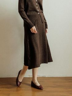 Designer fashion, Seoul-fully created | W Concept Brown Long Skirt For Winter, Brown Long Skirt Bottoms For Winter, Fall Workwear Maxi Skirt, Solid Full-length Skirt For Fall, Solid Full Length Skirt For Fall, Full Length Skirt For Fall, Winter Full-length Solid Skirt, Winter Full Length Solid Skirt, Brown Wide Leg Winter Skirt