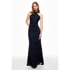 Blue lace (100% Polyester). Gown. Sleeveless. Halter neck. Back zipper closure. Made in the USA of imported fabric. Country of origin designation as provided by vendor and/or manufacturer. Rent The Runway, Blue Print, Blue Lace, Halter Neck, Zipper, Lace, Fabric, Blue