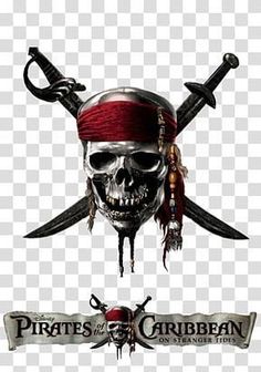 a pirate skull with two crossed swords on it's head and the words pirates of the