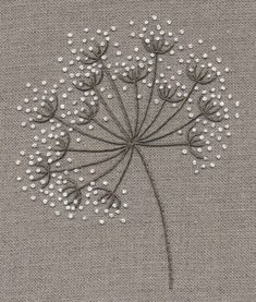 Cow Parsley, Hand Embroidery Kit, Simple Embroidery