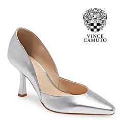 Framed By A Sharp Pointed Toe And Tapered Heel, This Versatile Pump Will Take You From Desk To Dinner With Strikingly Chic Style. 3 1/4" Heel. Leather Upper/Synthetic Lining And Sole. Made In Brazil Retail: $99 Size: Women’s 8.5m Color: New Steel (Metallic Silver) Condition: New, Never Worn. Purchased At Nordstrom’s. Bottom Half Of Box Only. Fitted Court Shoes With Wrapped Heel And Round Toe, Silver Pointed Toe Court Shoes, Chic Closed Toe Court Shoes With Heel Tab, Fitted Almond Toe Court Shoes For Summer, Fitted Silver Heels With Almond Toe, Strap Sandals Heels, Beige Pumps, Velvet Pumps, Floral Heels