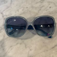 Very Cute Sunglasses In Perfect Condition. Light Blue Frames With Teal Blue Temples Shades Of Blue Color, Blue Shades Colors, Cute Sunglasses, Blue Frames, Teal Blue, Salvatore Ferragamo, Shades Of Blue, Sunglasses Accessories, Light Blue