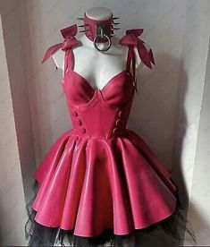 Trendy Fashion 1220 Latex Gummi Halter one piece cup Dress bones bow lace up customized 0.7mm, Womens Dresses Pink Latex Dress, Cup Dress, Embroidered Shoes, Natural Latex, Clothing Ideas, Women's Dresses, Cute Dresses, Trendy Fashion, Bones