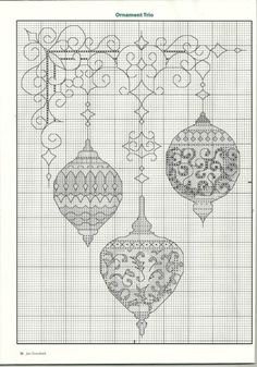 the cross stitch pattern for christmas ornaments