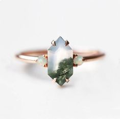 Small Moss Agate Ring, Moss Engagement Ring, Cottagecore Wedding Ring, Mossy Stone, Agate Wedding Ring, Twig Engagement Ring, Future Engagement Rings, Agate Engagement Ring, Moss Agate Ring