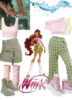 Winx Club Inspired Outfits Aisha, Aisha Winx Club Outfit, Aisha Winx Club Costume, Aisha Outfits, Aisha Winx Club, Winx Aisha, Rapunzel Outfit, Aisha Winx