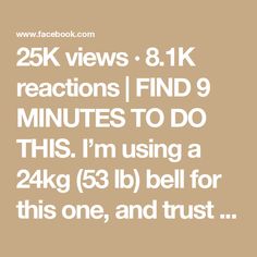 25K views · 8.1K reactions | FIND 9 MINUTES TO DO THIS. I’m using a 24kg (53 lb) bell for this one, and trust me, that’s plenty of weight for this workout.

AMRAPs are very effective because it’s as much a physical challenge as it is a mental one.

When you start, your body is fresh and your mind wants to go faster. A few minutes in, you start to really slow down, the lactic acid kicks in, and your mind is telling you to slow down. 

If you go too hard to quickly, you will be hurting early on, so you have to pace yourself. 

WORKOUT DETAILS
As many rounds (and reps) as possible in 9 minutes. 
8X ballistic rows per side
8X goblet clusters
8X reverse lunge plus knee drive per side
Rest as needed. 

Get after it. Enjoy!

#amrap #shortworkouts #bentoverrows #reverselunges #thrusters #clusters Pace Yourself, Short Workouts, Reverse Lunges, Lactic Acid, Kettlebell, Slow Down, Trust Me, Physics