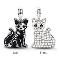 Newest Pets Charms, Animal & Pets Charms for Bracelets - Gnoce Jewelry Schrodinger's Cat, Spider Cat, Glow Pumpkin, Cat Skeleton, Magic Charms, Pumpkin Bead, Cat Bracelet, Skeleton Bones, Jewelry Tags