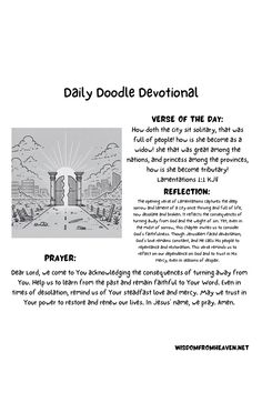 Daily Doodle Devotional - Lamentations 1:1 - Read - Reflect - Pray