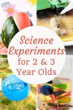 Science Experiments for 2 and 3 Year Olds