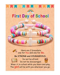 the first day of school bracelets