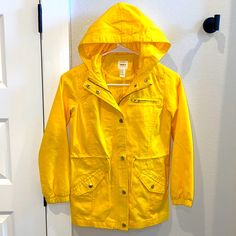 Euc Size 9/10 9 10 Girls Canary Yellow Anorak Jacket Coat Hooded Hoody Hoodie Nwot New But Without Tags By Forever 21 Girls Non Smoking Home Casual Yellow Parka For Fall, Yellow Hooded Parka With Pockets, Fall School Outerwear With Adjustable Hood, Fall Outerwear With Adjustable Hood For School, Trendy Yellow Hooded Outerwear, Yellow Hooded Casual Parka, Spring Yellow Outerwear With Drawstring Hood, Casual Yellow Hooded Parka, Casual Yellow Outerwear For School