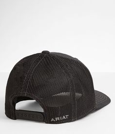 Ariat 110 Flexfit Trucker Hat - Black , Men's Black Embroidered logo snapback hat One size fits most. 63% Polyester 34% Cotton 3% P.U. Spandex. Apparel & Accessories > Clothing Accessories > Hats Fitted Trucker Snapback Hat With Flat Bill, Fitted Trucker Snapback Baseball Cap, Fitted Six-panel Trucker Hat For Sports, Fitted Snapback Trucker Hat, Fitted Trucker Baseball Cap With Flat Brim, Trucker Hat With Flat Brim For Sports, Fitted Trucker Snapback Hat With Curved Bill, Fitted Black Snapback Hat With Curved Bill, Black Fitted Snapback Hat With Curved Bill