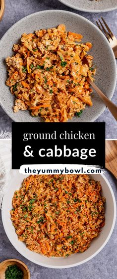 GROUND CHICKEN AND CABBAGE SKILLET One Pot Meals Paleo, Ideas For Healthy Lunches, Ground Chicken Recipes Gluten And Dairy Free, Ground Chicken Pineapple Recipes, Meal Prep For The Week Ground Chicken, Ground Chicken And Shrimp Recipes, Healthy Chicken Meal Prep For The Week, Ground Chicken Dairy Free Recipes, Ground Chicken And Beans Recipes