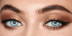 Makeup Looks Blue, Makeup Looks Blue Eyes, Red Smokey Eye, Eye Makeup Guide, Gold Smokey Eye, Natural Smokey Eye, Bluish Green Eyes, Cute Eyeshadow Looks