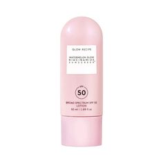 Glow Recipe Watermelon Glow Niacinamide Sunscreen SPF 50 Glow Recipe Spf, Glow Recipe Sunscreen, Cute Sunscreen, Skincare Glow Recipe, Glow Recipe Skincare, Kpop Soloist, Spring Skin, Watermelon Glow, Sunscreen Stick