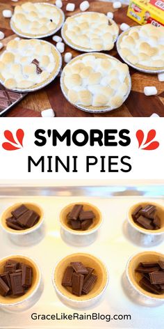 mini pies with marshmallows in the middle