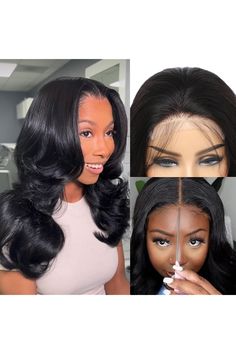 Alivo Wear And Go Glueless Wigs 5x5 HD Lace Closure Wigs Human Hair Pre Plucked With Elastic Band Body Wave 5X5 HD Lace Front Wigs For Black Women 180% Density With Baby Hair Natural Black 22inch Closure Wigs, Hair Natural, Black Natural Hairstyles, Wigs For Black Women, Hd Lace