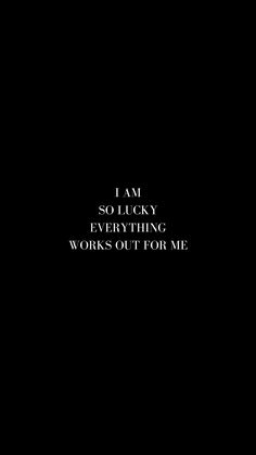 lucky girl syndrome 🍀 Interesting Wallpapers For Phones, I Am Free Aesthetic, I Am So Lucky Everything Works Out For Me Wallpaper, Black Wallpaper Affirmation, Black Background Affirmations, Lucky Syndrome Wallpaper, Black Manifestation Wallpaper, I Am So Lucky Wallpaper, Black Affirmation Wallpaper