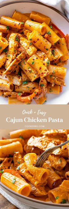 Easy Creamy Cajun Chicken Pasta Crispy Cajun Chicken Pasta, Cajun Pasta No Cream, Simple Cajun Chicken Pasta, Dinners To Last A Few Days, Healthy Recipes Few Ingredients, Cajun Chicken Pasta Red Sauce, Chicken Diablo Pasta Recipes, Cajun Rigatoni Pasta, Easy Pasta Dishes With Chicken Red Sauce