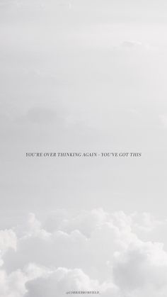 an airplane flying in the sky with a quote above it that reads, you're everything again you've got this