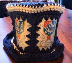 Stay stylish with our unique Beer Can Crochet Hat! Each hat is handcrafted with care and attention to detail, making them a one-of-a-kind addition to your wardrobe. The beer can design adds a touch of quirkiness to your outfit, making it a great conversation starter at parties and events. Made with high-quality yarn, this hat is both cozy and durable. Whether you're a beer lover or just appreciate a fun and creative accessory, our Beer Can Crochet Hat is the perfect choice for anyone looking to Beer Can Hats Crochet Pattern, Crochet Beer Bottle, Crochet Beer Can Hat, Beer Coozie Crochet, Crochet Coozies Beer, Beer Can Hat, Crochet Beer, Crochet Unique, Creative Accessories