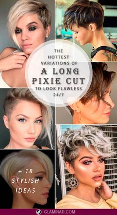 Short Trending Nails, Pixie With Long Bangs Edgy, Pixie Long Haircut, Cute Undercut For Women, Short Brunette Hair Pixie, Long Pixie Hairstyles For Thick Hair, Long Bang Pixie Cut, Women’s Undercut, Women’s Undercut Hairstyles