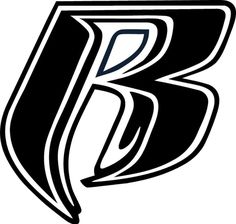 the letter b in black and white