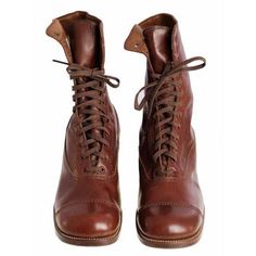 Vintage Brown Leather Boots Early 1920s Girls/Boys Cap Toe NIB – The Best Vintage Clothing Square Toe Leather Boots, 90s Boots, Combat Boots Style, Buster Brown, Timeless Shoes, Fall Boots, Vintage Fits, Brown Leather Boots, Designer Boots