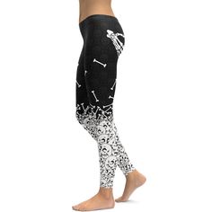 Halloween Hand Print Leggings Halloween Stretch Skull Print Leggings, Halloween Skull Print Black Leggings, Black Skull Print Leggings For Halloween, Fitted Skull Print Leggings For Halloween, Fitted Black Leggings With Skull Print, Fitted Halloween Bottoms With Skull Print, Halloween Workout, Night Run, Squat Proof Leggings