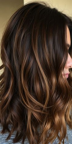 Brown Balayage Ideas That Will Make You Swoon! 🤩✨Brunette Brilliance: Get the Ultimate Hair Makeover🌟 Luscious Dark Brown Balayage Ideas to Dazzle Everyone! 💁‍♀️✨ So, get ready to Transform Your Look with the Latest Trend🔥 Dark Brown Balayage! 💇‍♀️✨ #BalayageGoals #HairTrendsetter #DarkBrownMagic #BalayageBeauties #DarkDelight #HairInspo #BrunetteBalayage #BalayageBeauty #DarkBrownDelight #SunKissedBrunette #BalayageHighlights #HairColorTrends #NaturalHairGoals #LowMaintenanceStyle #HairInspiration #StylishStrands Dark Brown Honey Balayage, Honey Balayage Brown Hair, No Bleach Balayage Black Hair, Brown Hair With Dimensional Highlights, Honey Balayage On Dark Hair, Cool Brown Hair, Light Brunette Hair, Dark Brown Balayage, Rich Brown Hair