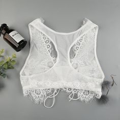 Material: Cotton • Style: Sexy, One-Piece • Decoration: Lace • Type: Bras, Y-Line Straps, None, Wire Free, Solid • Cup Shape: 5/8 Cup Soft Bra, Bra Styles, Bra Women, Lace Closure, Women Lace, Lace Bra, Lace Shorts, Lace Top, Mesh