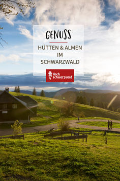 an advertisement for the swiss tourism company genoss, featuring people walking on a grassy hill