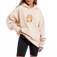 #hoodie #corgi #kawaii Cute Oversized Cotton Hoodie, Oversized Cute Cotton Hoodie, Cute Cotton Hoodie With Kangaroo Pocket, Cute Fall Sweatshirt With Kangaroo Pocket, Cute Hoodie Sweatshirt With Kangaroo Pocket, Comfortable Cotton Trendy Hoodie, Trendy Cotton Hoodie With Cozy Fit, Trendy Cotton Cozy Fit Hoodie, Cute Oversized Hoodie For Loungewear