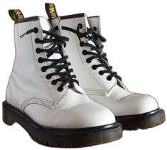 White High Ankle Boots For Streetwear, White Leather Moto Boots For Streetwear, White High-top Lace-up Boots For Streetwear, White Leather Combat Boots For Streetwear, White Ankle Boots For Streetwear, White High-top Combat Boots For Streetwear, White Lace-up Winter Boots, White Ankle Combat Boots For Streetwear, White Lace-up Boots For Winter