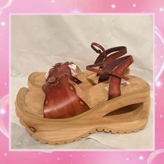 Vintage 90s Chunky Platform Wedges Deadstock Boho Indie Cottagecore Fairycore Size:6.5 Comes With Box Soda Platforms Bratzdoll Vibes #Chunkyshoes #Chunkyplatforms #Y2kplatforms #90splatforms #Cottagecore Indie Cottagecore, Pink Platform Heels, Chunky Pumps, Pink Platforms, Soda Shoes, Chunky Shoes, Platform Mary Janes, Shoes Vintage, Shoe Inspo